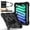 Black, variant on For iPad Mini 7th 6th Generation Case with Pencil Holder, Heavy Duty Shockproof Ruggd Rotating Kickstand Hand Strap Cover Case with Shoulder Strap Kids Friendly Case for Apple iPad Mini 6 7,Black+Mint