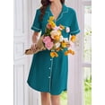 thumbnail image 3 of Avidlove Button Down Nightgowns for Women Short Sleeve Sleep Shirts Notch Collar Pajamas Dress Soft Sleepwear, 3 of 7