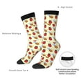 thumbnail image 4 of Gukieu Ladybug And Bee Print Contrast Color Mid-calf Socks, Sweat-wicking Athletic Socks, Unisex Clothing Accessories, 4 of 6