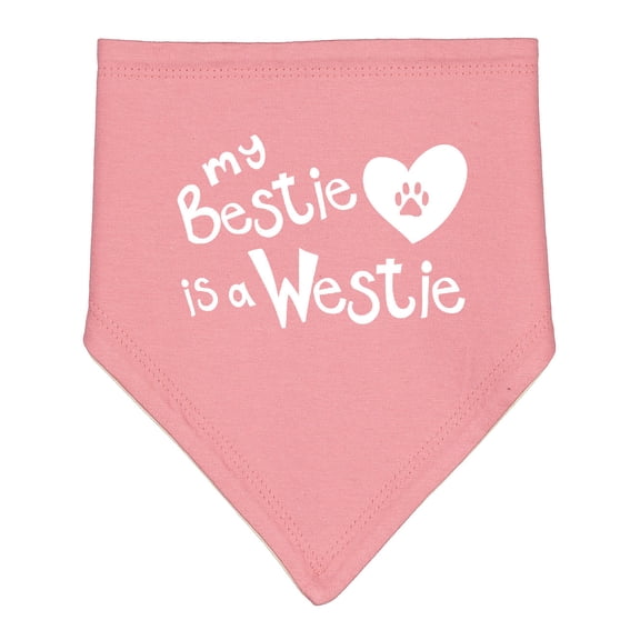 Inktastic Bestie Westie Baby Bandana Bib