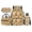 Burger Capybara, variant on Garronmavis Pink Floral Watercolor Horse Children Backpack Combo, 17 Inch Vintage Equestrian School Bag with Thermal Lunch Pack, Pen Case and Drink Bottle Holder for Nature Lovers