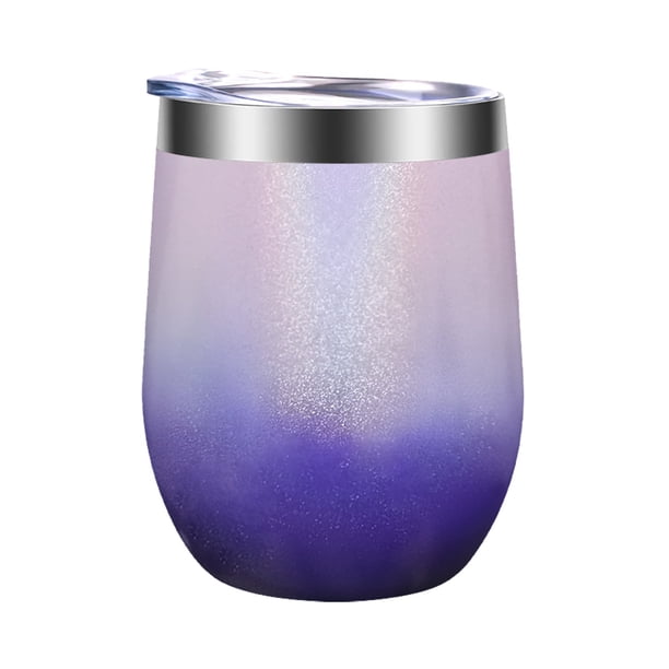 Copa de vino de 12 oz Taza de acero inoxidable Cerveza Cola Conservación en frío Taza Doble aislamiento