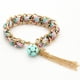 thumbnail image 5 of 5xVintage Bohemio Trenzado Cuerda Pulsera Cadena étnica Borla Encantos Joyería 5 piezas, 5 of 8