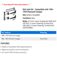 thumbnail image 2 of Ball Joint Kit - Compatible with 1986 - 1990 Plymouth Voyager 1987 1988 1989, 2 of 2