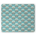 thumbnail image 1 of Peacock Mouse Pad, Bohemian Inspired Pattern of Exotic Bird Motif, Rectangle Non-Slip Rubber Mousepad, Pale Blue Ivory Redbrown, by Ambesonne, 1 of 2