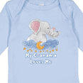 thumbnail image 4 of Inktastic My Grandma Loves Me Cute Elephants Clouds Moon and Stars Boys or Girls Long Sleeve Baby Bodysuit, 4 of 5