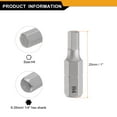 thumbnail image 2 of Uxcell 5pcs H4.0 Hex Screwdriver Bit 1/4" Hex Shank 25mm/1" Length Magnetic Hexagon Head Hex Bits S2 Steel Screw Driver Bit, 2 of 6