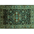 thumbnail image 1 of Ahgly Company Indoor Rectangle Persian Turquoise Blue Traditional Area Rugs, 7' x 9', 1 of 4
