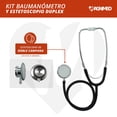 thumbnail image 3 of Kit Baumanómetro y Estetoscopio Profesional de Doble Campana con Estuche Pórtatil Color Gris, 3 of 5