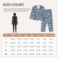 thumbnail image 4 of Pajama Sets for Women 2 Pcs, Starfish Shrimp Crabs Button Down Long Sleeve Sleepwear Lounge PJ Sets, 4 of 6