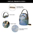 thumbnail image 4 of FORMRS Crossbody Bag for Women Quilted Travel Shoulder Cell Phone Purse with Chain Strap Handbag, Blue Sky and River, 4 of 7