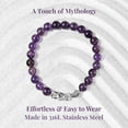 thumbnail image 4 of Shop LC Beads Natural Amethyst Beaded Dragon Bracelet Costume Stylish Unique Fashion Stainless Steel Birthday Gifts for Women Size 7.5", 4 of 8