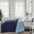 thumbnail image 4 of Blue Ridge Couette Réversible Bicolore en Microfibre pour la Maison, Alternative au Duvet, Toutes Saisons - Rembourrage en Polyester Hypoallergénique, Lit Simple, Bleu Marine - Bleu Lt., 4 of 4
