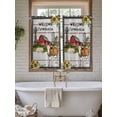 thumbnail image 4 of Farmhouse Cow 2 Panel Kitchen Curtains for Windows, Country Sunflowers Pig Cabin Barn Wooden Bathroom Privacy Curtain, Home Décor Window Treatment for Bedroom/Living Room 55"x45", 4 of 6