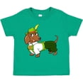 thumbnail image 3 of Inktastic Cute Brown Dachshund in Traditional German Wear Boys or Girls Toddler T-Shirt, 3 of 5