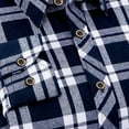 thumbnail image 3 of Mgmyaa Men's Casual Checkered Long Sleeve Button Down Shirt Plaid Collared Tops, 3 of 5