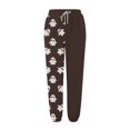 thumbnail image 4 of Brown Women Halloween Pajamas Pants Loose fit Elastic Waist Wide Leg Pajama Bottoms,Lounge Sleepwear,Halloween Outfits for Women M, 4 of 4