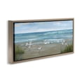 thumbnail image 2 of Stupell Industries Traditional Sandpiper View on Beach Brown Floating Frame Canvas Art, 31 x 14, by Nan, 2 of 7