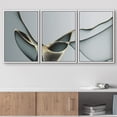 thumbnail image 2 of wall26 Framed Canvas Print Wall Art Set Geometric Gold Teal Wave Lines Abstract Shapes Illustrations Modern Art Bohemian Decorative Multicolor for Living Room, Bedroom, Office - 24"x36"x3 W, 2 of 5