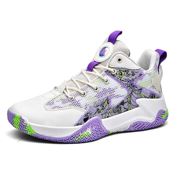 Unisex Low-Top Basketball Shoes Breathable Knit Upper Cushioned Grippy Rubber Outsole