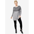 thumbnail image 4 of Ellos Plus Size Fair Isle Sweater Tunic, 4 of 5