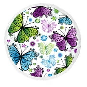 ABPHQTO Spring Bright Colorful Butterflies Beach Towel Beach Blanket with Tassels Beach Throw Towel Yoga Mat Picnic Blanket