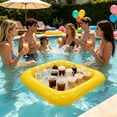 thumbnail image 3 of Anckoeil Inflatable Floating Pool Cooler Float, Thickened PVC Ice Bar Drink Holder for Summer Water Party Beach Lake, 3 of 5