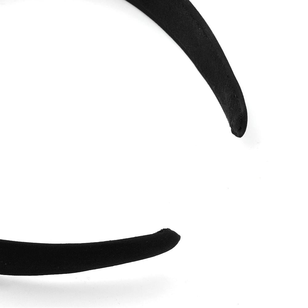 Plastic Hair Bands with Cloth Covered Black 30mm Inner Diameter: 125mm