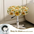 thumbnail image 4 of ZIATUBLE Sunflower Circle Stool Seat Covers Washable Chair Seat Slipcover Size L Universal Padded Round Stool Covers with Elastic Set 2 Piece Lightweight Circle Chair Seat Covers, 4 of 6