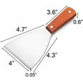thumbnail image 5 of 2PCS Stainless Steel Slant Grill Griddle Spatula Scraper Diner Flat Straight Blade, 5 of 6