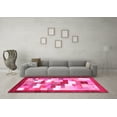 thumbnail image 3 of Ahgly Company Indoor Round Abstract Pink Contemporary Area Rugs, 4' Round, 3 of 4