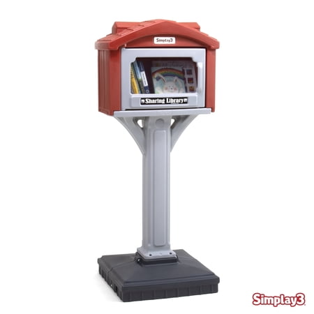 Simplay3 Indoor/Outdoor Little Sharing Library Box, No Dig Installation