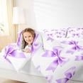 thumbnail image 4 of Feelyou Teen Cartoon Bow-tie Twin Comforter Sets, Purple Bow Tie Knot Bedding Set, 2pcs, 4 of 8