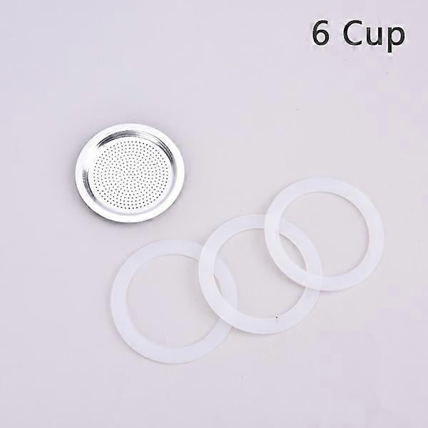 Stainless steel packing filter plate and silicone gel ring replacement 6CUP