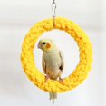 thumbnail image 4 of Parrot Swing Ring Bird Swing Toy Durable Cotton Rope Chewing Toy for Parrots Cockatiels Relieves Boredom Cage Hanging Toy, 4 of 8