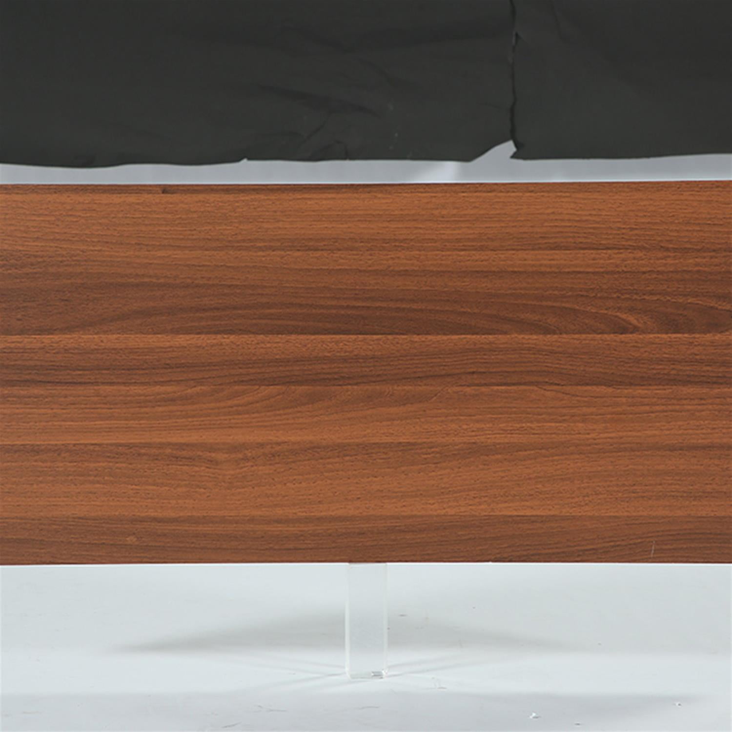 Demi Bonn 43" Extendable Coffee Table, Center Table with 2 Drawers and Reversible Tabletop for Home Living Room, Office, Brown