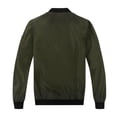 thumbnail image 3 of MADHERO Men's Lightweight Bomber Jacket Classic Zip Up Baseball Flight Jacket Casual Windbreaker Outerwear with Arm Pocket, 3 of 6