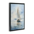 thumbnail image 3 of Stupell Industries Clouded Ocean Waves Sailboat Black Framed Floater Canvas Wall Art, design by LSR Design Studio, 31 x 21, 3 of 9