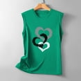 thumbnail image 4 of Timegard Camisoles pour Femmes Col Rond Imprimé Cœur Sans Manches Confortables Décontractées Amples Chemises Hauts Blouse, 4 of 5