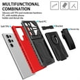 thumbnail image 2 of for Samsung Galaxy S25 Ultra Case - Heavy Duty Phone Holster with Belt Clip | with Kickstand | Shockproof, Dual Layer Protective | Drop Protection Hybrid Case for Samsung Galaxy S25 Ultra,Red, 2 of 12