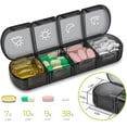 thumbnail image 2 of Toystoory Weekly Pill Organizer Large with 28 7 Compartment 4 Day Durable Day A Times Almacenamiento y organización del hogar, 2 of 6