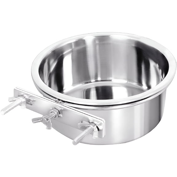 ACDANC 2026 New Hanging Dog Bowl Stainless Steel Pet Bowls - No Spill Hanging Crate Water Bowl for Dogs and Cats (3.94X3.94X1.77 Inches)