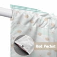 thumbnail image 2 of Aqua Coastal Shell Kitchen Window Curtains, Swag Curtains Valance for Bedroom Living Room Bathroom, Nautical Coral Starfish Seahorse Rod Pocket Window Treatment Curtain Block Drapes 2 Panels 36"x36", 2 of 9