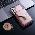thumbnail image 6 of Allytech Case for Samsung Galaxy S21 Plus, [Large Capacity] Wallet Case with Card Slots & Zipper Pocket, Premium PU Leather Metal Snap Kickstand Shockproof Case with Shoulder Strap, Rosegold, 6 of 8