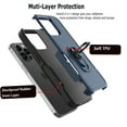 thumbnail image 3 of For iPhone 15.15 Pro,15 Plus,15 Ro Max Case, 2 in 1 Phone Case for iPhone 15 Pro Max 6.7", Tiflook Rubber & Rugged Shockproof Protection Heavy Duty with Ring Stand Kickstand Cover,Blue, 3 of 6