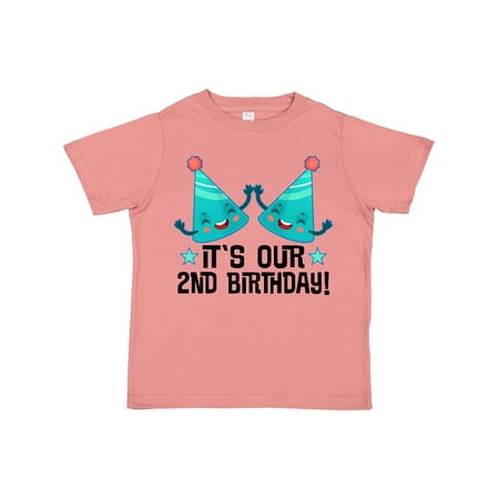 

Inktastic 2nd Birthday Twins Party Gift Toddler Boy or Toddler Girl T-Shirt