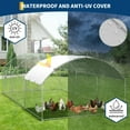 thumbnail image 2 of Large Metal Chicken Coop for Chickens - Heavy Duty Galvanized Steel Poultry Cage with Hexagon Mesh & 210D Oxford Fabric Cover - Waterproof UV-Protected Outdoor Chicken House for Backyard Farm Ranch, 2 of 7