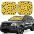 thumbnail image 2 of Uemuo Duck with Star Sunglasses Printed 2 PCS Car Windshield Sun Shade, Auto Sun Heat and UV Rays Blocker, Foldable Automotive Front Window Sunshade Protector, 2 of 7