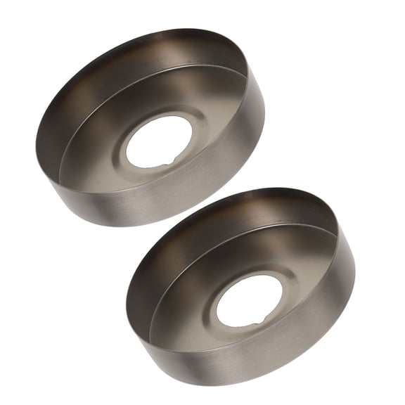 PBPBOX 2Pcs Grey Stainless Steel Shower Flange Cover Plate Durable Extended Size Plumbing Gap Cover