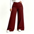 thumbnail image 4 of cocolona Womens Casual Loose Plus Size Yoga Pants Elastic Waist Straight Wide Leg Pants with Pockets, 4 of 5